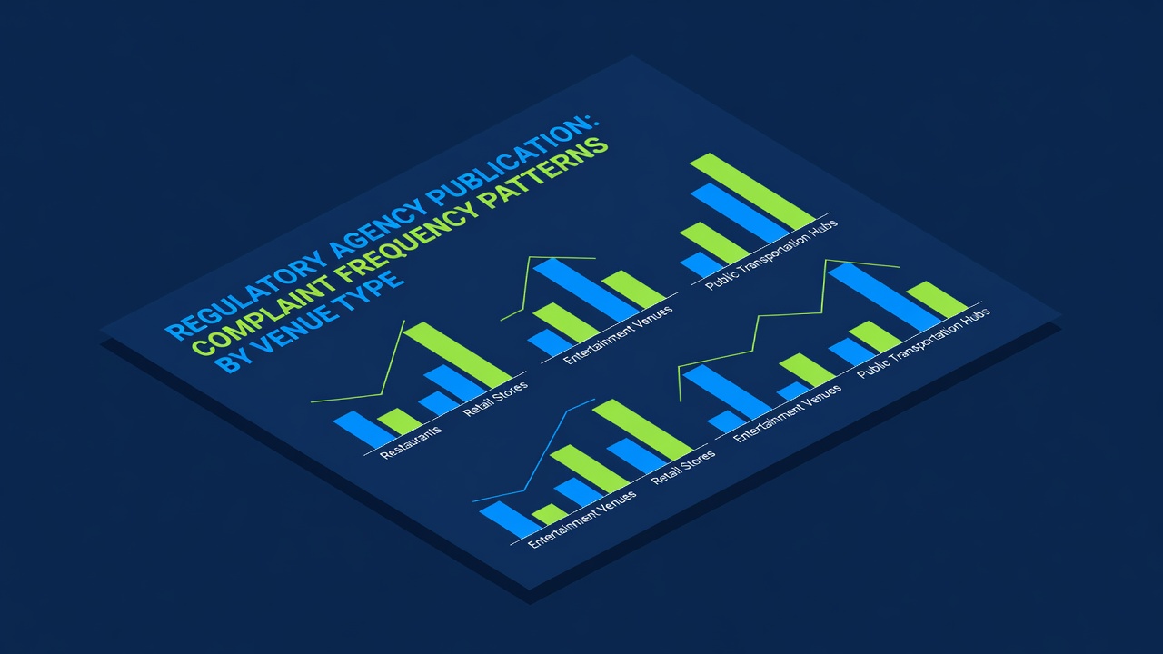 regulatory agency publication document displaying complaint frequency patterns by venue type