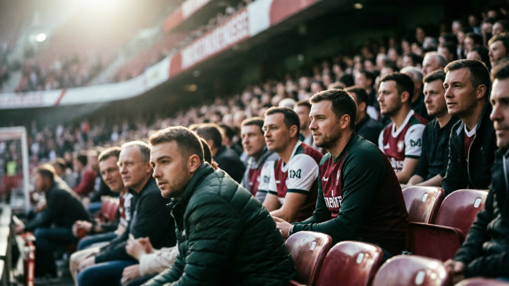 stadium crowd under floodlights for Arsenal home match