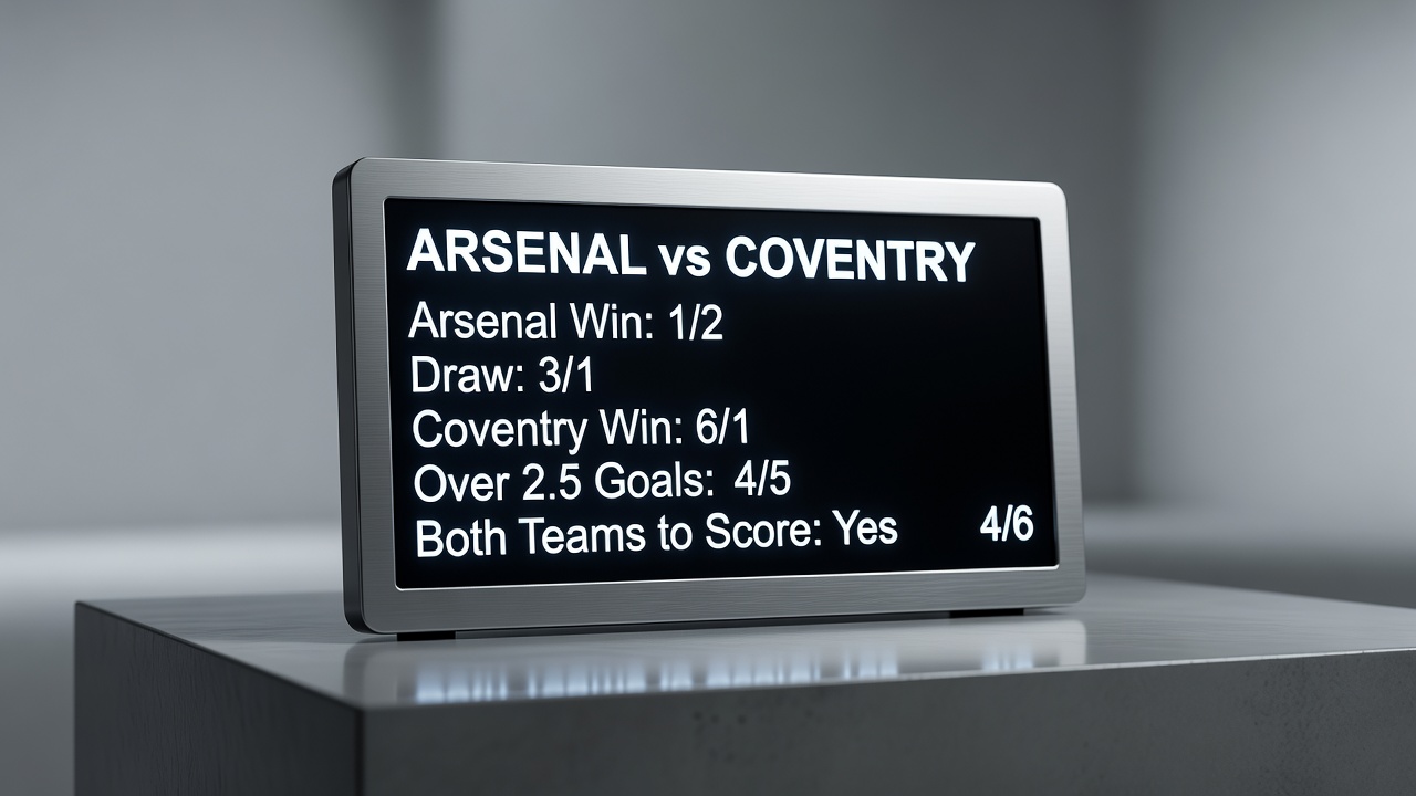 Arsenal LWWWW Form Faces Coventry at -650 Line