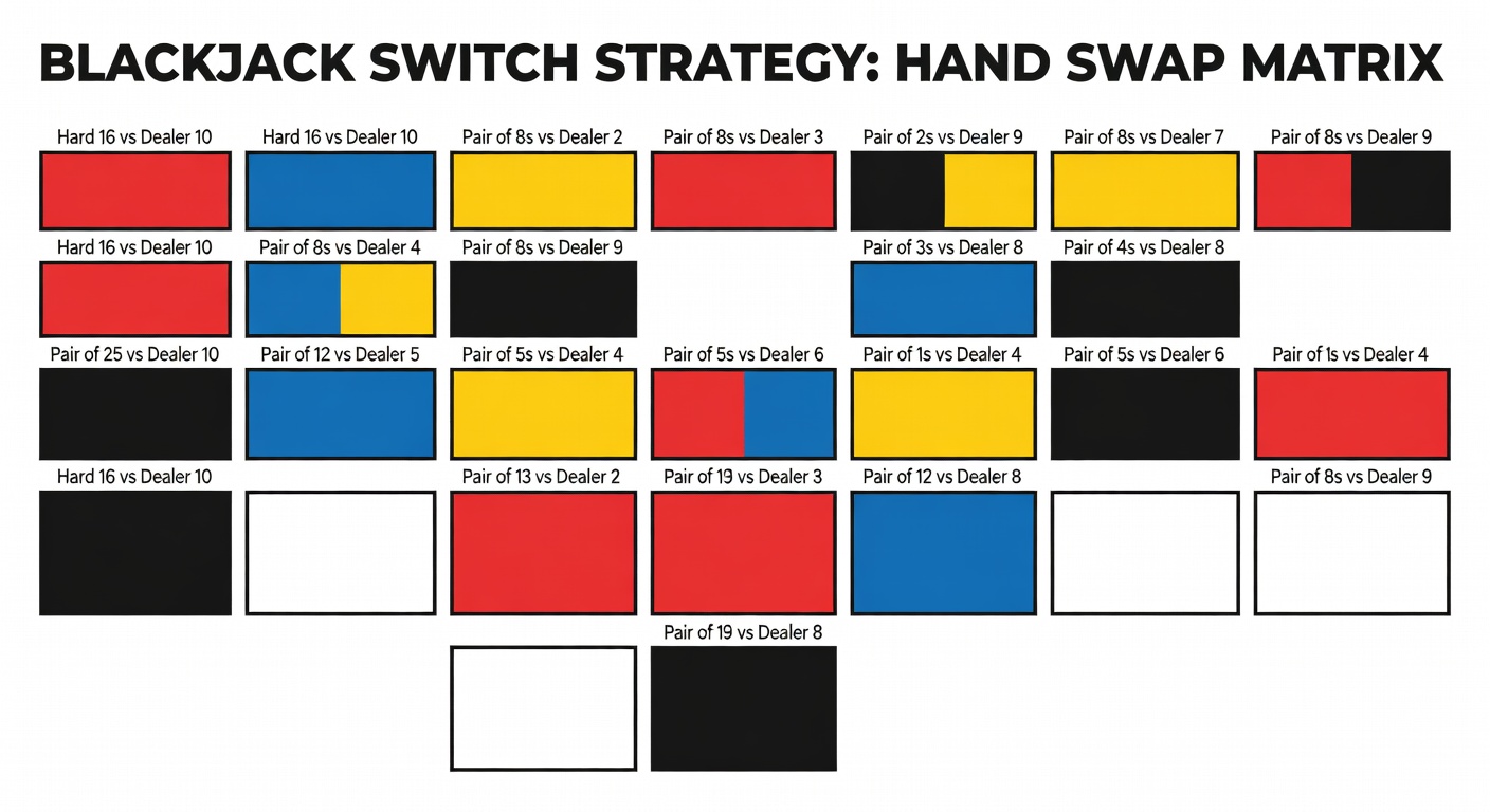 Blackjack Switch: How Swapping Cards Changes Optimal Strategy