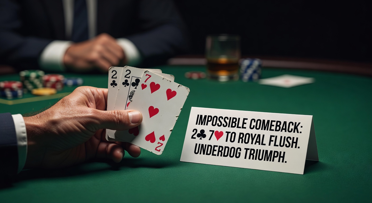 worst possible opening hand notation with dramatic underdog narrative victory outcome unexpected