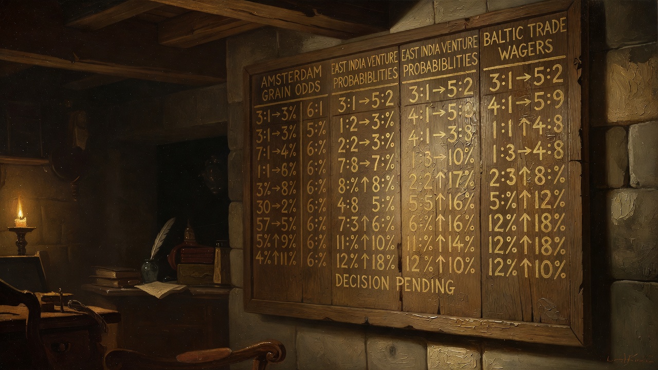numerical scoreboard tracking odds variations across markets before decision point