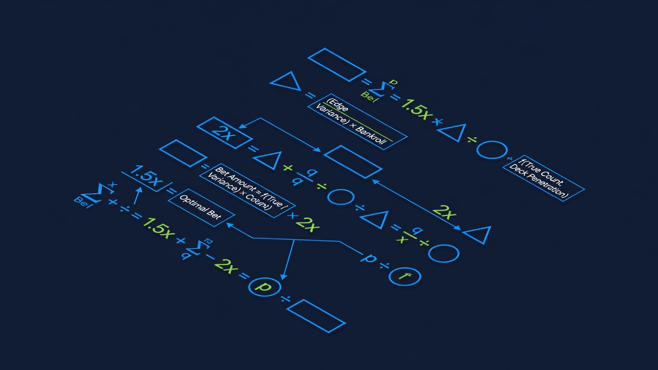Mathematical formula for optimal blackjack betting amounts