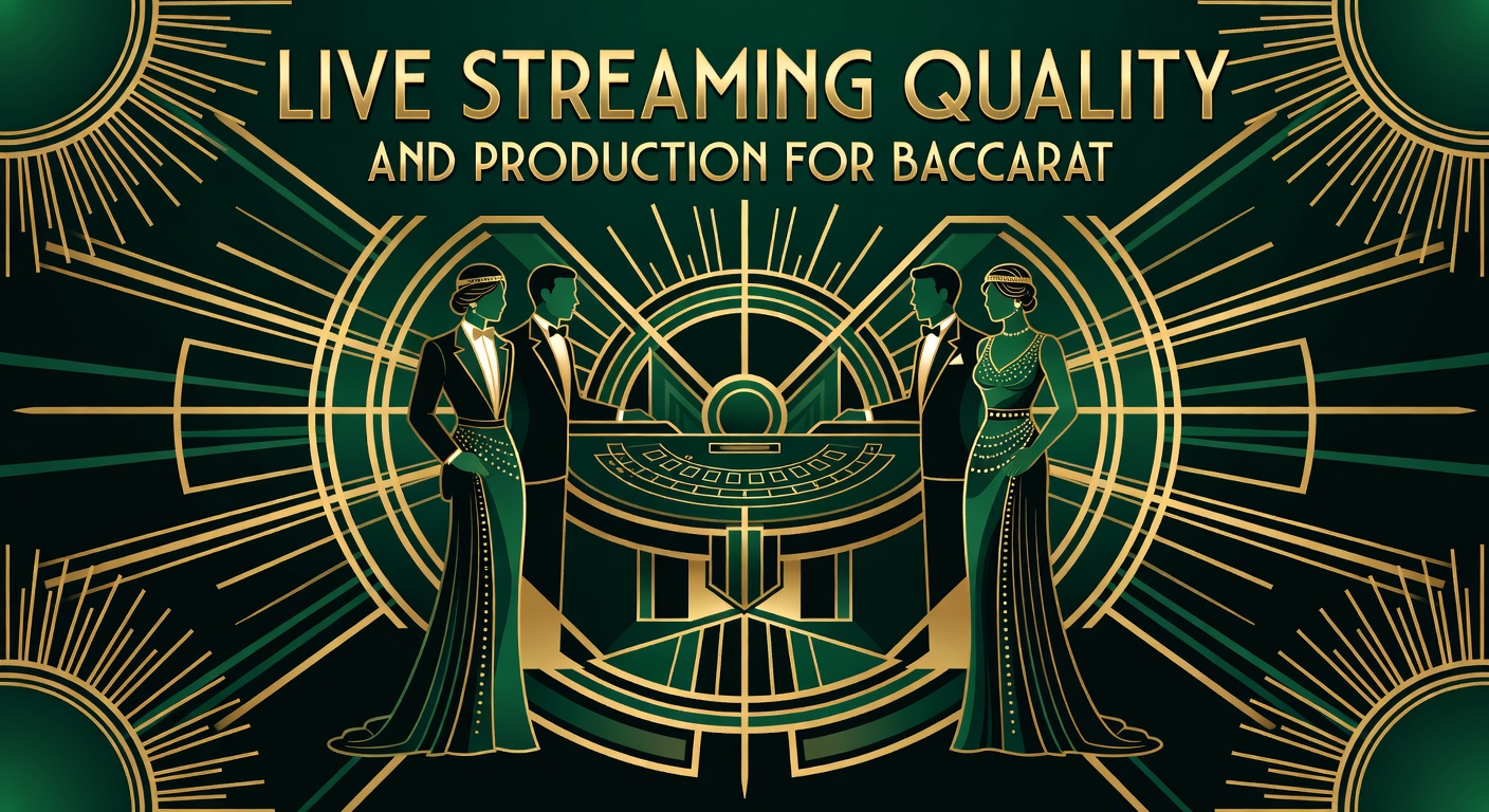Live streaming quality and production for baccarat