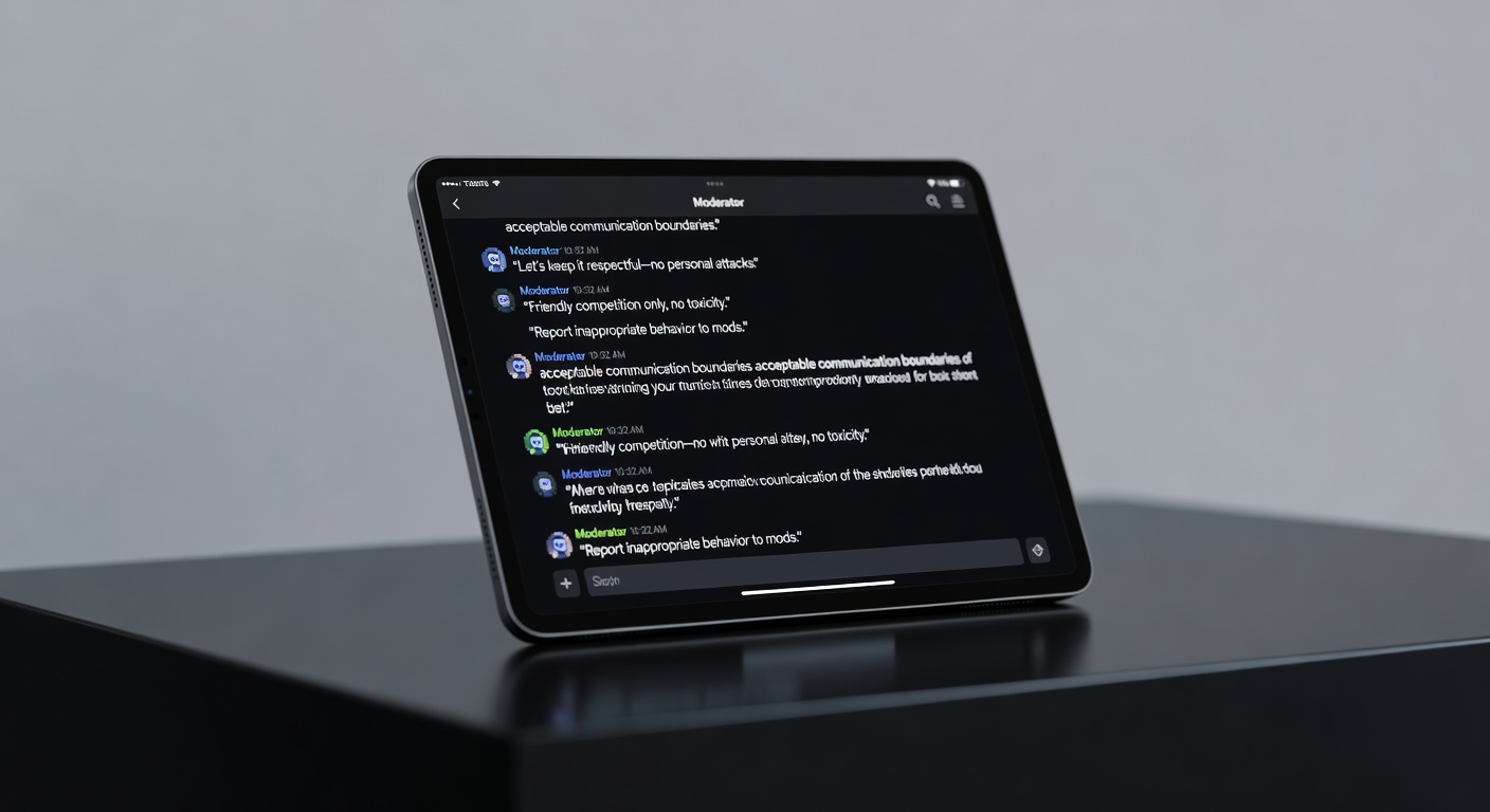 chat interface message log showing acceptable communication boundaries within gaming community