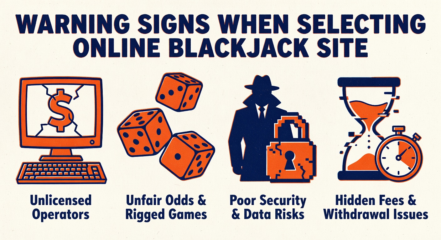 Warning signs when selecting online blackjack site