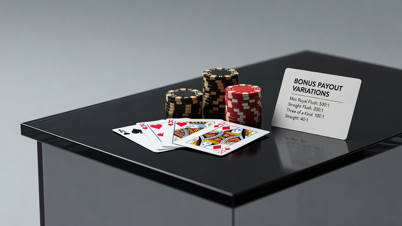 Bonus payout variations in three-card poker