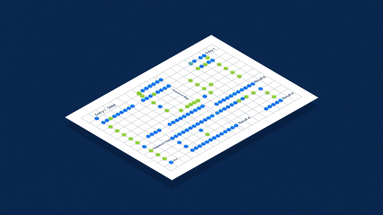 Pattern tracking paper with bead marks showing historical result sequence recorded