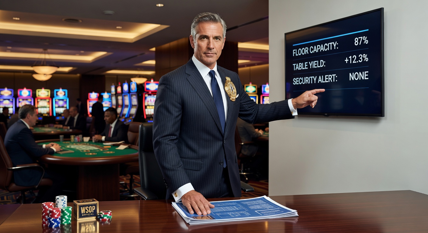 WSOP poker champion executive role managing major casino floor operations