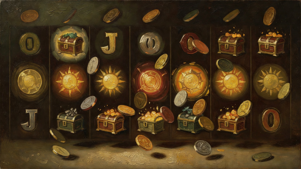 Slot reel animation showing cascading bonus symbols triggering expansion effect across spinning reels sequence